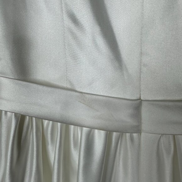 FLAW - NWT Mac Duggal Satin Lapel A-Line Blazer Mini Dress White 2 #A0185 - Picture 10 of 12